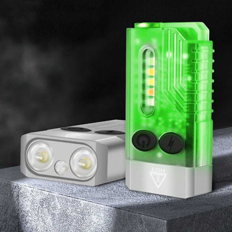 V10 Portable Keychain Light USB Rechargeable Bright Mini Flashlight(White) - Mini Flashlight by PMc TechLife | Online Shopping South Africa | PMc TechLife | Buy Now Pay Later Mobicred