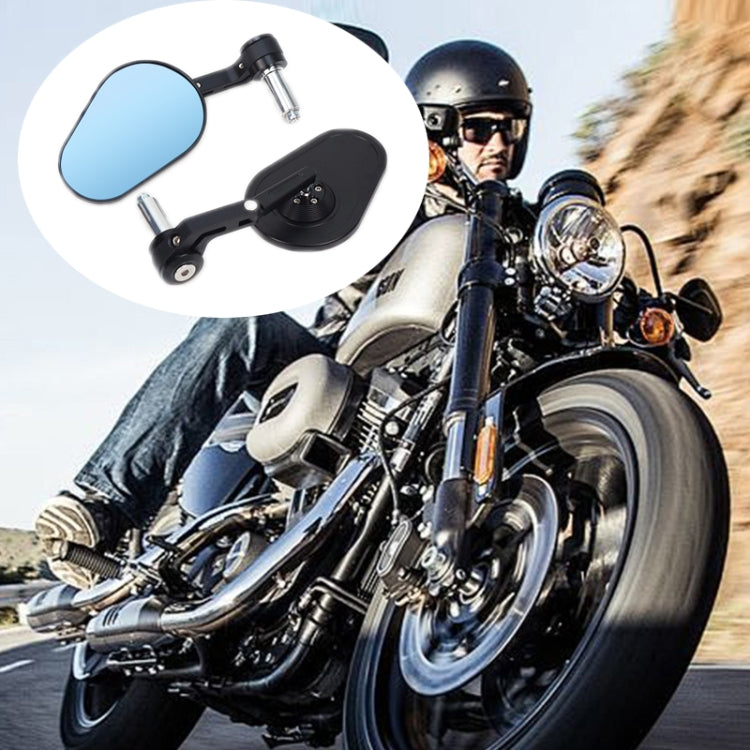 Motorcycle Aluminum Alloy Foldable Rearview Mirror(Black) - Side Mirrors by PMC Jewellery | Online Shopping South Africa | PMC Jewellery | Buy Now Pay Later Mobicred
