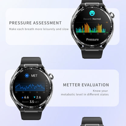 F200 Smart Health Watch ECG Electrocardiogram Blood Sugar Monitoring 1.55 Inch Round Screen, Color: Black Silicone - Smart Watches by PMC Jewellery | Online Shopping South Africa | PMC Jewellery | Buy Now Pay Later Mobicred