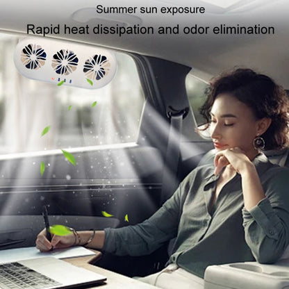 USB Plug-In Car Window Exhaust Fan Car Air Circulation Cooling Ventilation Fan, Color: White - Heating & Fans by PMC Jewellery | Online Shopping South Africa | PMC Jewellery | Buy Now Pay Later Mobicred