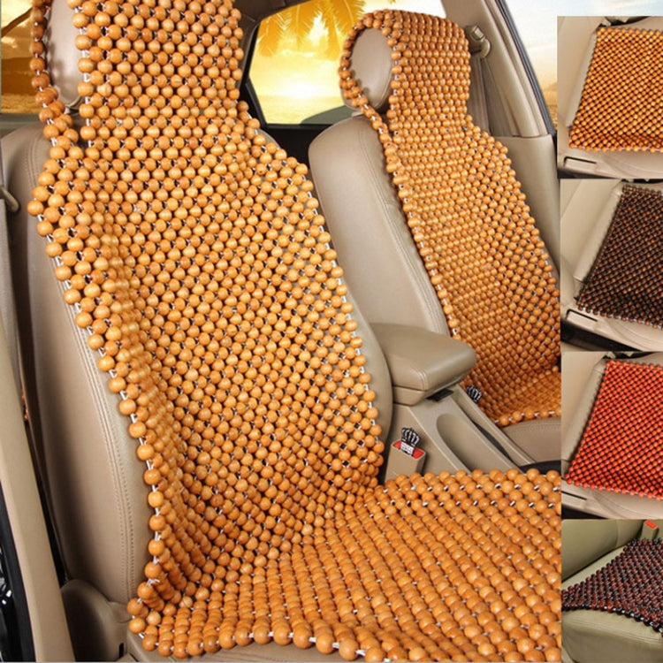 Car Wood Beaded Cushion Universal Car Seat Cover Summer Interior Supply(Beige) - Seat Accessories by PMC Jewellery | Online Shopping South Africa | PMC Jewellery | Buy Now Pay Later Mobicred