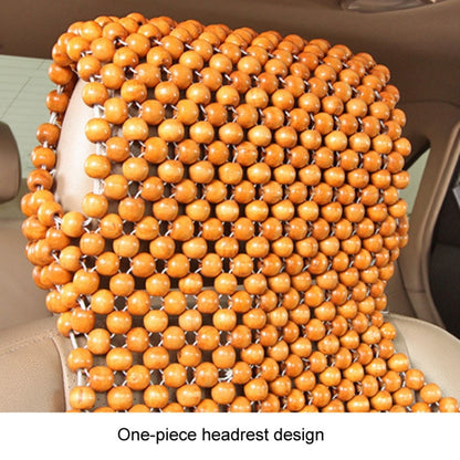 Car Wood Beaded Cushion Universal Car Seat Cover Summer Interior Supply(Beige) - Seat Accessories by PMC Jewellery | Online Shopping South Africa | PMC Jewellery | Buy Now Pay Later Mobicred