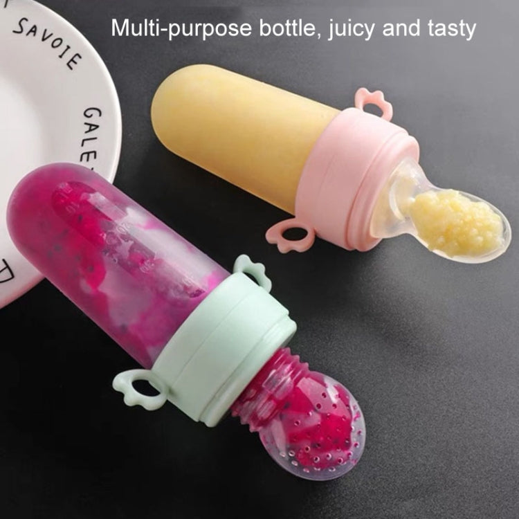Portable Dual-purpose Baby Food Feeding Spoon Fruit Vegetable Silicone Feeding Pacifier Bottle(Nano-silver) - Cups & Silicone Nipple by PMc TechLife | Online Shopping South Africa | PMc TechLife | Buy Now Pay Later Mobicred