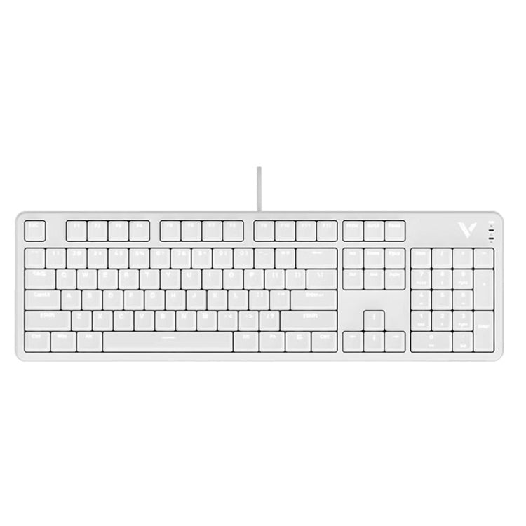 Rapoo V500DIY Mechanical Keyboard With Light Effect 18 Keys Hot Swap Fast Silver Shaft Desktop Laptop Wired Keyboard(White) - Wired Keyboard by Rapoo | Online Shopping South Africa | PMC Jewellery | Buy Now Pay Later Mobicred