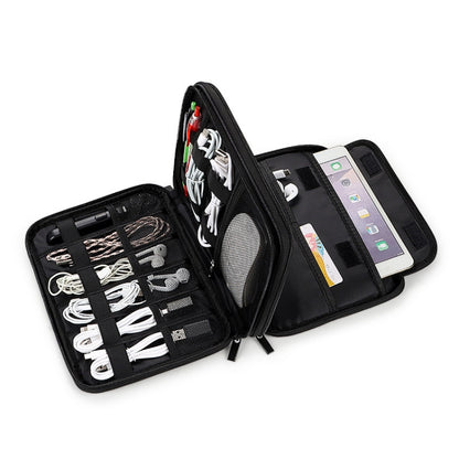 SM08 Large Capacity Waterproof Portable Double-layer Digital Storage Bag, Size: S(Black) - Digital Storage Bag by PMC Jewellery | Online Shopping South Africa | PMC Jewellery | Buy Now Pay Later Mobicred