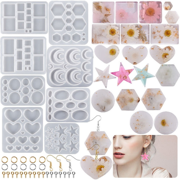 DIY Epoxy Resin Three-Dimensional Geometric Pendant Earring Silicone Mold, Spec: Hexagonal - free shipping - PMc TechLife - Order now!