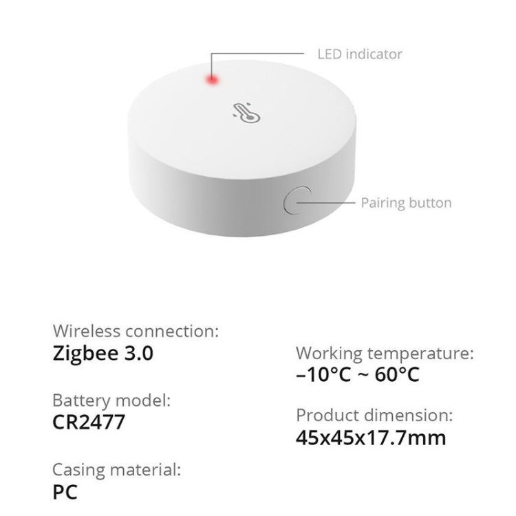 Sonoff SNZB-02P Wireless Temperature And Humidity Sensor Detector Smart Home - Smart Switch by Sonoff | Online Shopping South Africa | PMC Jewellery | Buy Now Pay Later Mobicred