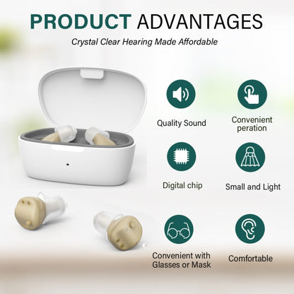 Z-68 In-ear TWS Invisible Hearing Aid Digital Sound Amplifier with Charging Box(Skin Color) - Hearing Aids by PMC Jewellery | Online Shopping South Africa | PMC Jewellery | Buy Now Pay Later Mobicred