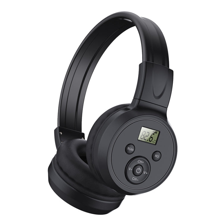 F4 Digital Display Automatic Scanning Foldable FM Radio Headphone, Spec: Battery Version - Radio Player by PMC TechLife | Online Shopping South Africa | PMC TechLife | Buy Now Pay Later Mobicred