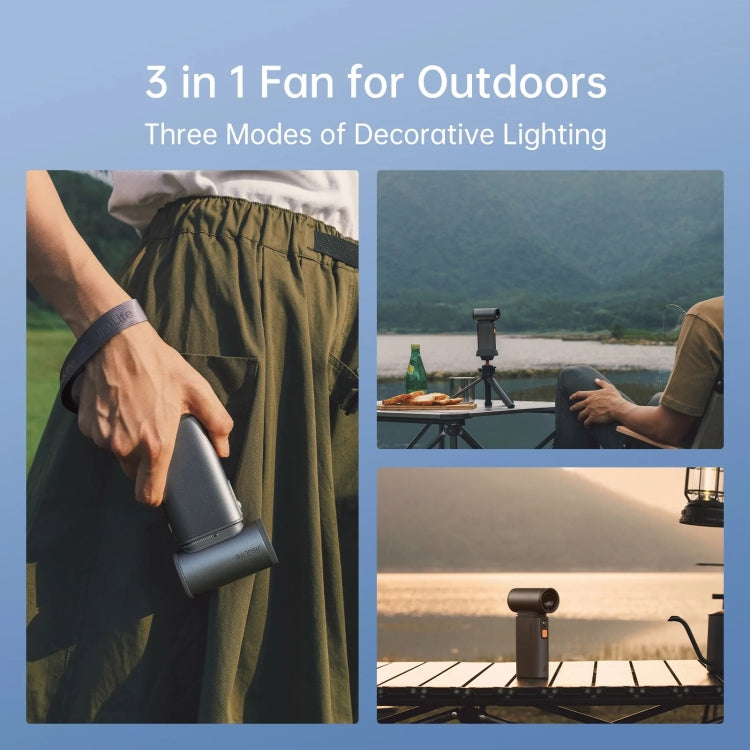 JisuLife FA55 Handheld Portable Small Fan Mini Rechargeable Electric Fan(Brown) - free shipping - PMC TechLife - Order now!