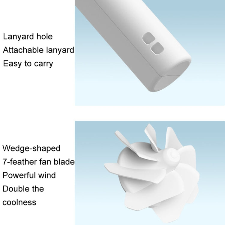 JisuLife FA42 Handheld Portable Small Rechargeable Turbo Fan, Color: White 2000mAh - free shipping - PMC TechLife - Order now!