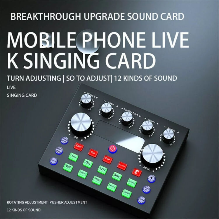 V8S Audio Mixer Live Voice Changer External Sound Card, Color: Black Triangle Set - Live Sound Effects Processors by PMC TechLife | Online Shopping South Africa | PMC TechLife | Buy Now Pay Later Mobicred