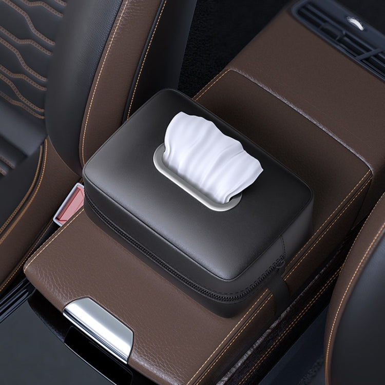 Car Seat Armrest Tissue Box Sun Visor Seat Back Hanging Paper Bag(Black) - Stowing Tidying by PMC TechLife | Online Shopping South Africa | PMC TechLife | Buy Now Pay Later Mobicred