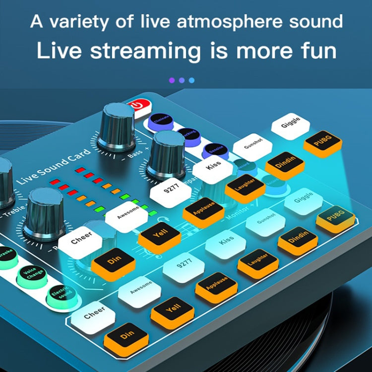 M8 Recording And Singing Live Bluetooth Sound Card Set, Color: Black Tripod - Live Sound Effects Processors by PMC Jewellery | Online Shopping South Africa | PMC Jewellery | Buy Now Pay Later Mobicred