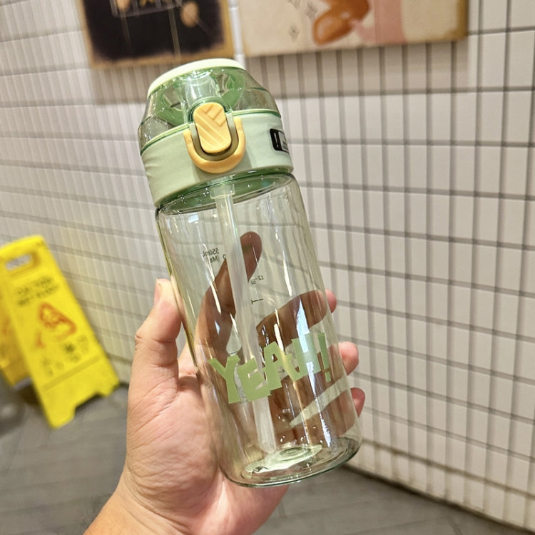 Student Portable Bouncing Straw Large Capacity Drop Resistant Plastic Cups, Style: 550ml Green - Kettles by PMC TechLife | Online Shopping South Africa | PMC TechLife | Buy Now Pay Later Mobicred