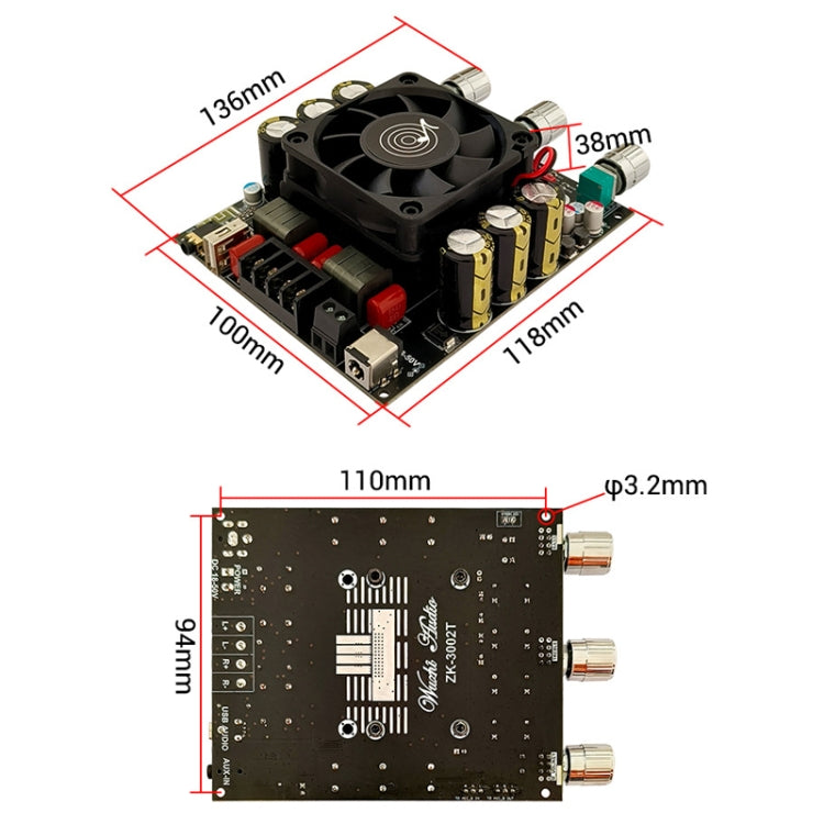 HIFI Dual-Channel High-Power TPA3255 Digital Amplifier Board(Split Type) - Breadboard / Amplifier Board by PMC TechLife | Online Shopping South Africa | PMC TechLife | Buy Now Pay Later Mobicred