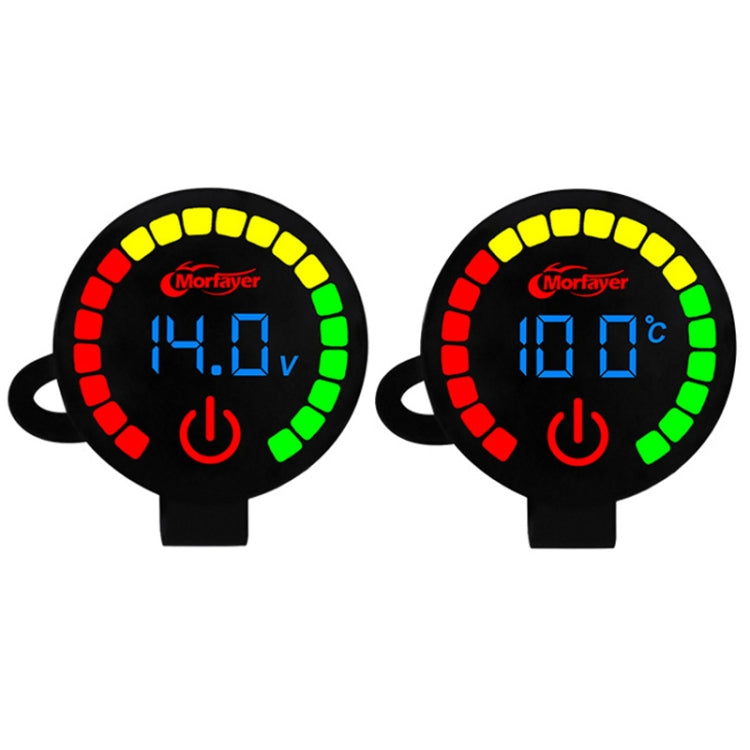 Morfayer Motorcycle Dual Display Intelligent Alarm Power Meter, Model: Voltmeter+Water Temperature Meter(Random Color Delivery) - Electrical Instruments by PMC Jewellery | Online Shopping South Africa | PMC Jewellery | Buy Now Pay Later Mobicred