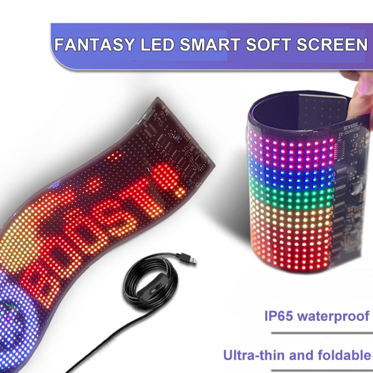 9.2x37.4cm（16 x 64 LEDs） Car Flexible Display Advertising Screen APP Bluetooth Smart Screen - Car Monitor by PMC Jewellery | Online Shopping South Africa | PMC Jewellery | Buy Now Pay Later Mobicred