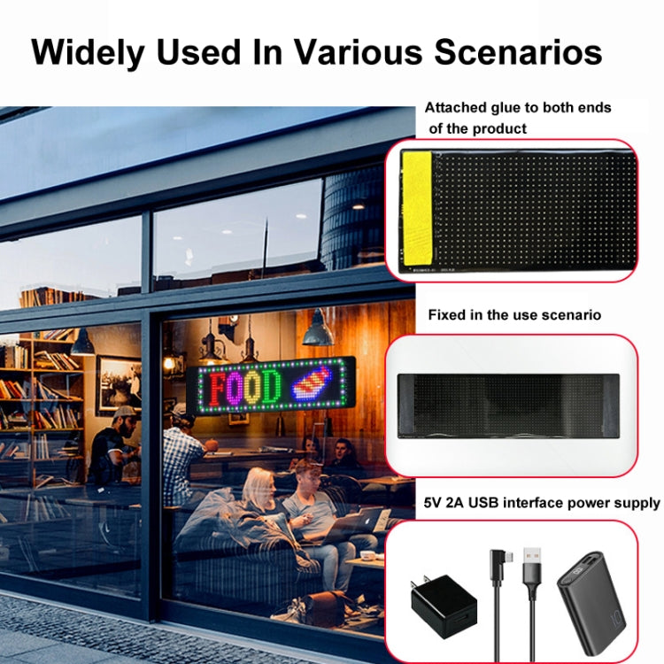 9.2x37.4cm（16 x 64 LEDs） Car Flexible Display Advertising Screen APP Bluetooth Smart Screen - free shipping - PMC Jewellery - Order now!