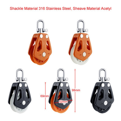 BSET MATEL Marine Nylon Plastic Swivel Bearing Single Pulley(Type 3) - Marine Accessories & Parts by BSET MATEL | Online Shopping South Africa | PMC Jewellery | Buy Now Pay Later Mobicred