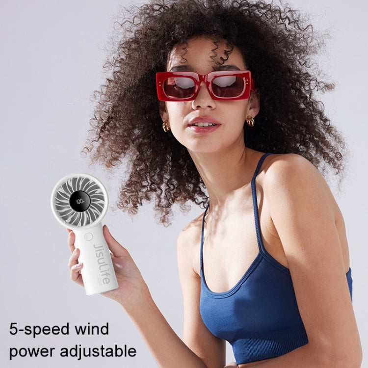 JisuLife Life4 Handheld Portable Small Rechargeable Fan, Battery Capacity: 3600mAh Pink - free shipping - PMC Jewellery - Order now!