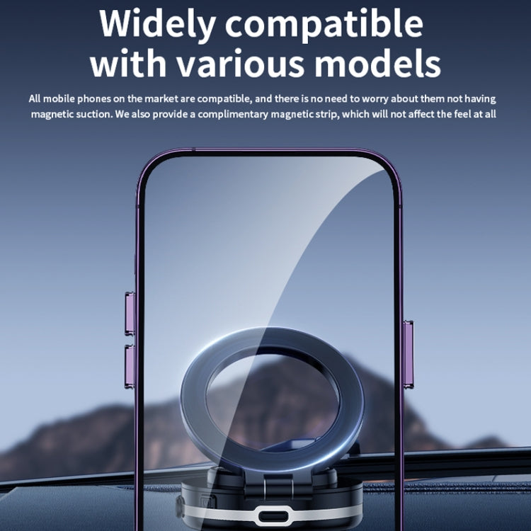 AIMITE C1 Vacuum Adsorption Foldable Magnetic Support Bracket Car Cell Phone Holder(Pink) - Universal Car Holders by AIMITE | Online Shopping South Africa | PMC Jewellery | Buy Now Pay Later Mobicred