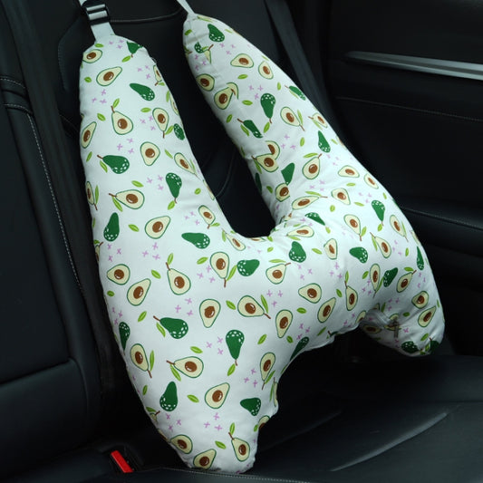 55x66cm Children Car Seat Belt Prevent Neck Strangulation Sleeping Pillow(Avocado) - Seat Accessories by PMC Jewellery | Online Shopping South Africa | PMC Jewellery | Buy Now Pay Later Mobicred