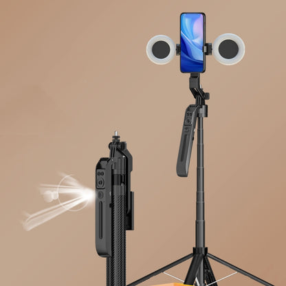 1.8m Smart Face Tracking Selfie Stick 4-axis Anti-shake Tripod with Remote Control With Single Fill Light - Selfie Sticks by PMC Jewellery | Online Shopping South Africa | PMC Jewellery | Buy Now Pay Later Mobicred