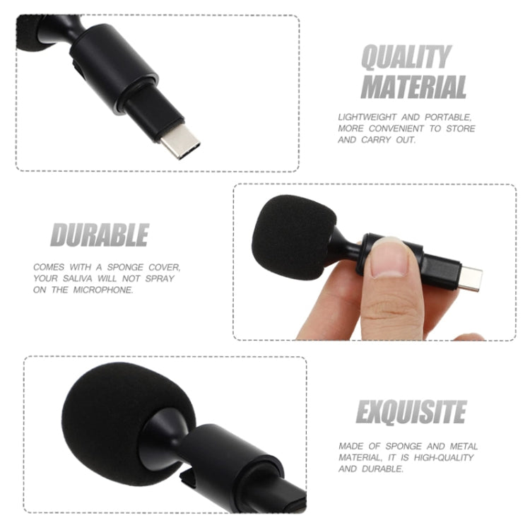 Mobile Phone Live Broadcast Microphone, Style: TYPE-C Straight Head Realtek Solution (Sponge Cover) - Microphone by PMC Jewellery | Online Shopping South Africa | PMC Jewellery | Buy Now Pay Later Mobicred