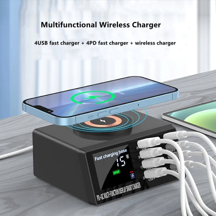 X9M 9-in-1 110W USB+PD Smart Multi-ports QI Magnetic Wireless Charger, Spec: White AU Plug - Multifunction Charger by PMC Jewellery | Online Shopping South Africa | PMC Jewellery | Buy Now Pay Later Mobicred