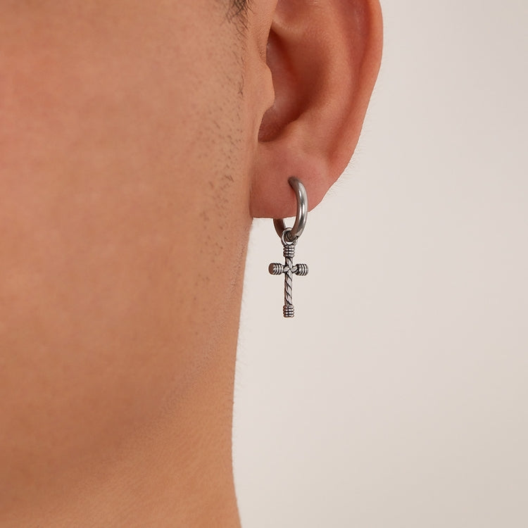 OPK GE934 1pair Personalized Stainless Steel Cross Earrings - Stud Earrings & Earrings by OPK | Online Shopping South Africa | PMC Jewellery | Buy Now Pay Later Mobicred