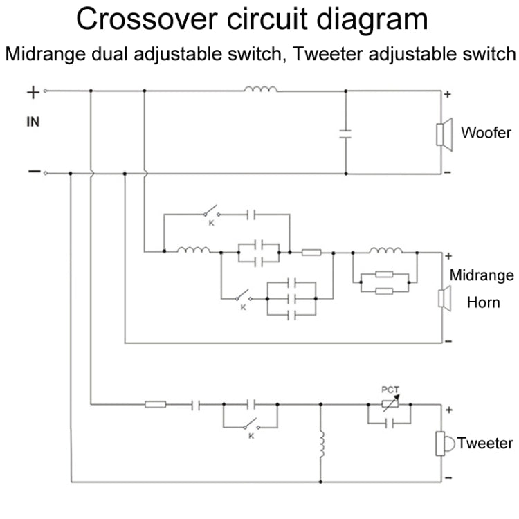 3509A High Medium And Low 3-Way Audio Crossover Stage Speaker Divider(B Model Red) - free shipping - PMC Jewellery - Order now!