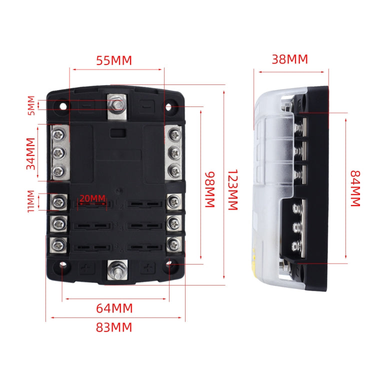 6-Way LED Indicator Fuse Box Socket For RV And Yacht, Set: Configuration 2 - Fuse by PMC Jewellery | Online Shopping South Africa | PMC Jewellery | Buy Now Pay Later Mobicred