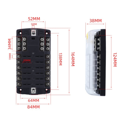 RV Yacht 12-way LED Insulated Flame-retardant Fuse Holder Box with Wire(Configuration 4) - Fuse by PMC Jewellery | Online Shopping South Africa | PMC Jewellery | Buy Now Pay Later Mobicred