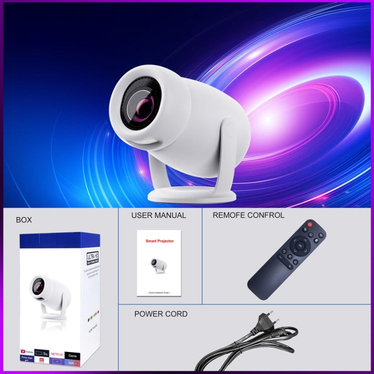 HY400 Android 12.0 System Intelligent Projector Portable Family Projector UK Plug - Mini Projector by PMC Jewellery | Online Shopping South Africa | PMC Jewellery | Buy Now Pay Later Mobicred