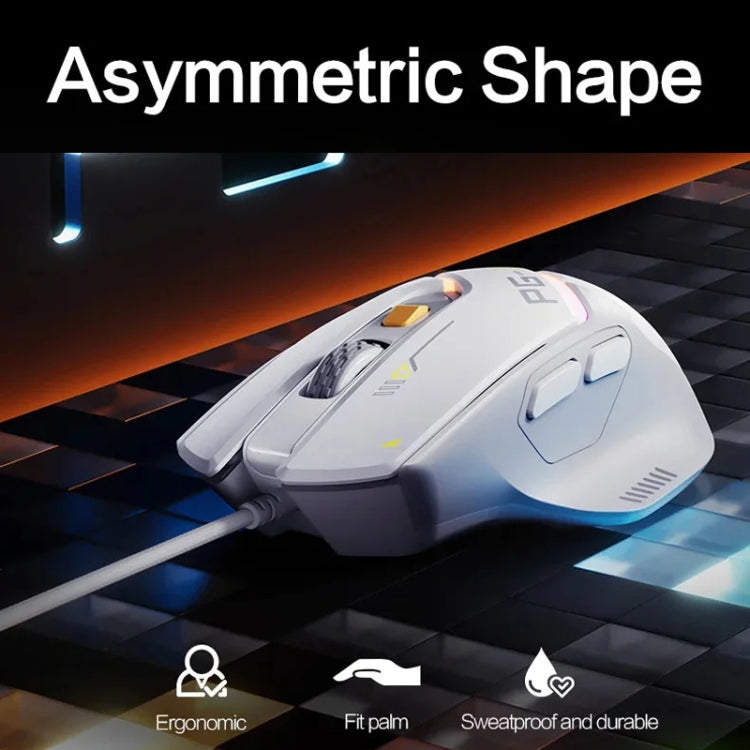 Inphic PG1 RGB Light Emitting Computer Gaming Wired Mouse(White) - free shipping - PMC Jewellery - Order now!