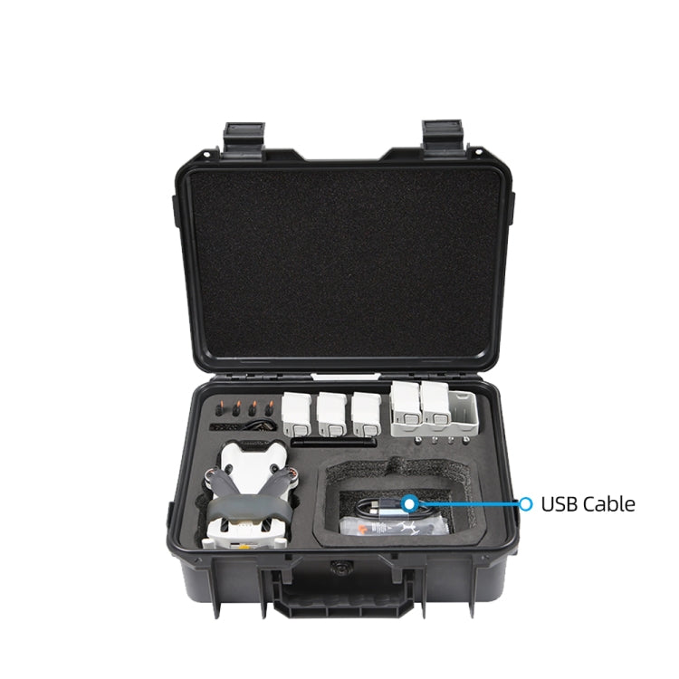 For DJI Mini 4 Pro Drone Suitcase Explosion-proof Box Compatible with RC 2 & RC-N2(Black) - free shipping - PMC TechLife - Order now!