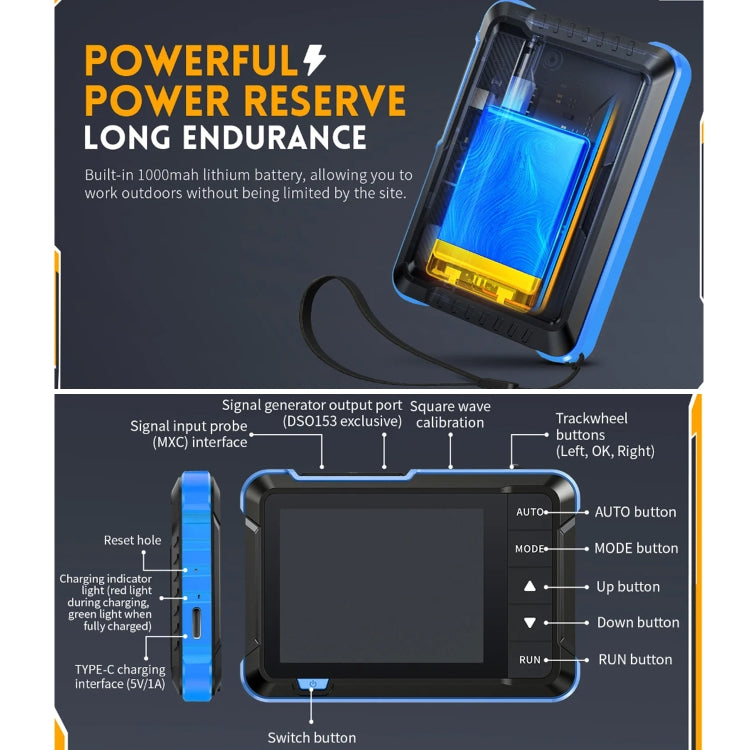 FNIRSI 2 In 1 Mini Portable Digital Oscilloscope Signal Generator, Set: Standard - Digital Multimeter by FNIRSI | Online Shopping South Africa | PMC Jewellery | Buy Now Pay Later Mobicred