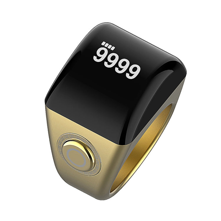 Equantu Smart Bluetooth Finger Counter Muslim Prayer Time Reminder Ring, Style: Gold 18mm - free shipping - PMC TechLife - Order now!
