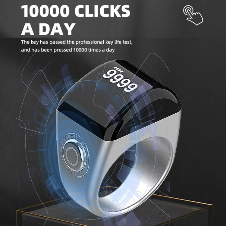 Equantu Smart Bluetooth Finger Counter Muslim Prayer Time Reminder Ring, Style: Gold 18mm - free shipping - PMC TechLife - Order now!
