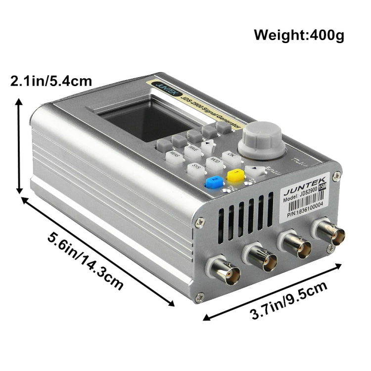 JUNTEK Programmable Dual-Channel DDS Function Arbitrary Waveform Signal Generator, Frequency: 15MHz(EU Plug) - Other Tester Tool by PMC Jewellery | Online Shopping South Africa | PMC Jewellery | Buy Now Pay Later Mobicred