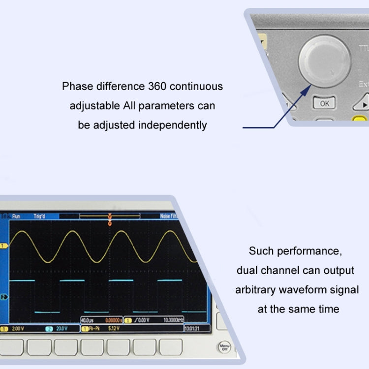 JUNTEK Programmable Dual-Channel DDS Function Arbitrary Waveform Signal Generator, Frequency: 30MHz(UK Plug) - Other Tester Tool by PMC Jewellery | Online Shopping South Africa | PMC Jewellery | Buy Now Pay Later Mobicred