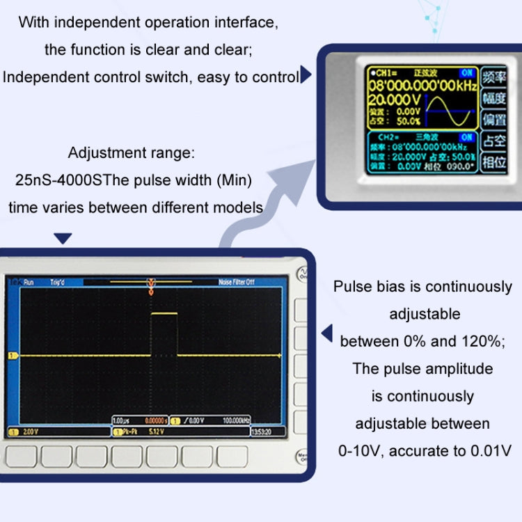 JUNTEK Programmable Dual-Channel DDS Function Arbitrary Waveform Signal Generator, Frequency: 30MHz(UK Plug) - Other Tester Tool by PMC Jewellery | Online Shopping South Africa | PMC Jewellery | Buy Now Pay Later Mobicred