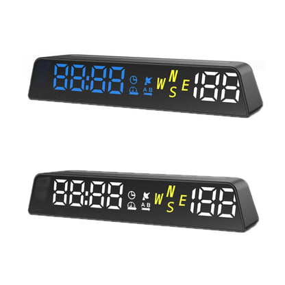 Head-up Display USB Powered High-definition Vehicle Code Altitude Meter(Blue White) - Head Up Display System by PMC Jewellery | Online Shopping South Africa | PMC Jewellery | Buy Now Pay Later Mobicred