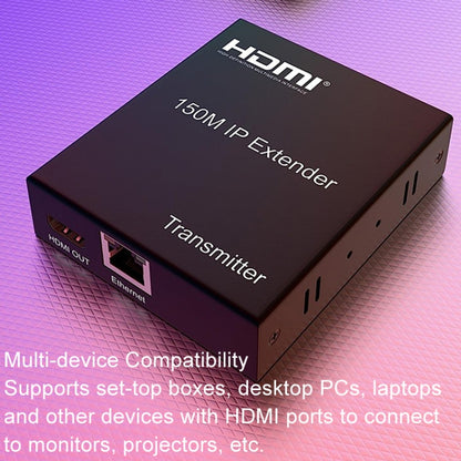 150m HDMI Network Cable Extender IP One To Many Computer Monitors, Transmitter+Receiver, US Plug - Amplifier by PMC Jewellery | Online Shopping South Africa | PMC Jewellery | Buy Now Pay Later Mobicred