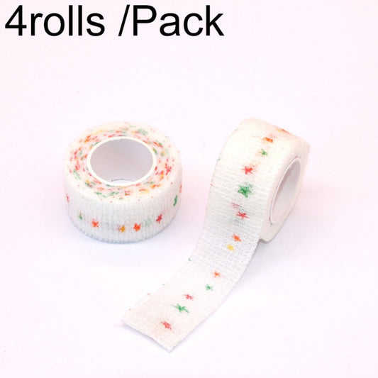 4rolls /Pack 2.5cm X 4.5m Cartoon Non-Woven Sports Protection Bandage, Color: Little Star - Physiotherapy Sports Tape by PMC Jewellery | Online Shopping South Africa | PMC Jewellery | Buy Now Pay Later Mobicred