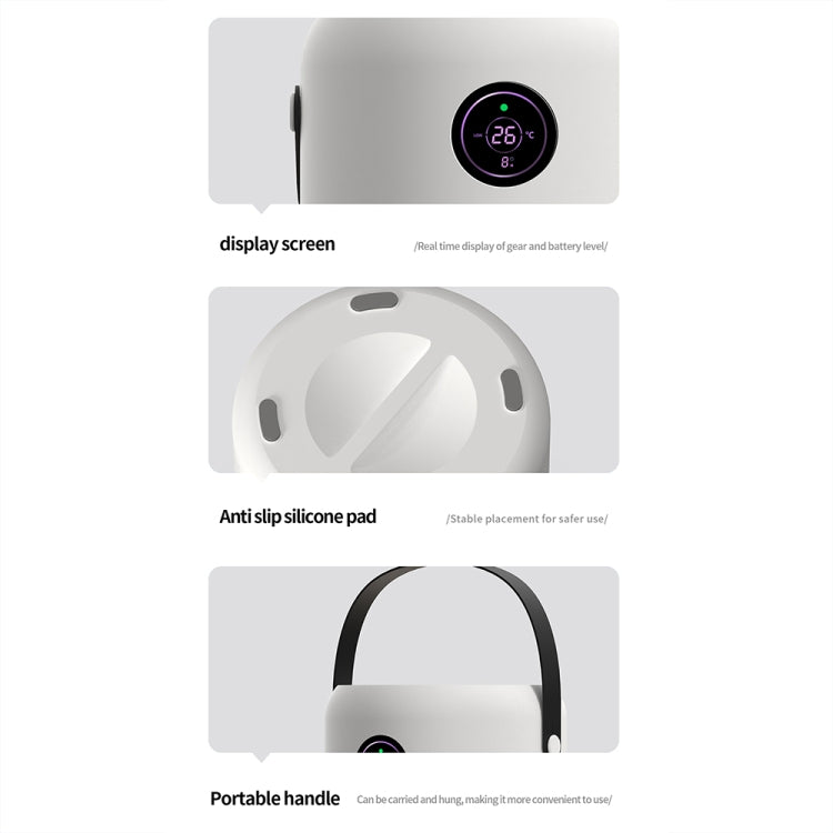 HX830 Smart Digital Display UV Ultraviolet Sterilization Desktop Negative Ion Air Purifier(White) - free shipping - PMC TechLife - Order now!