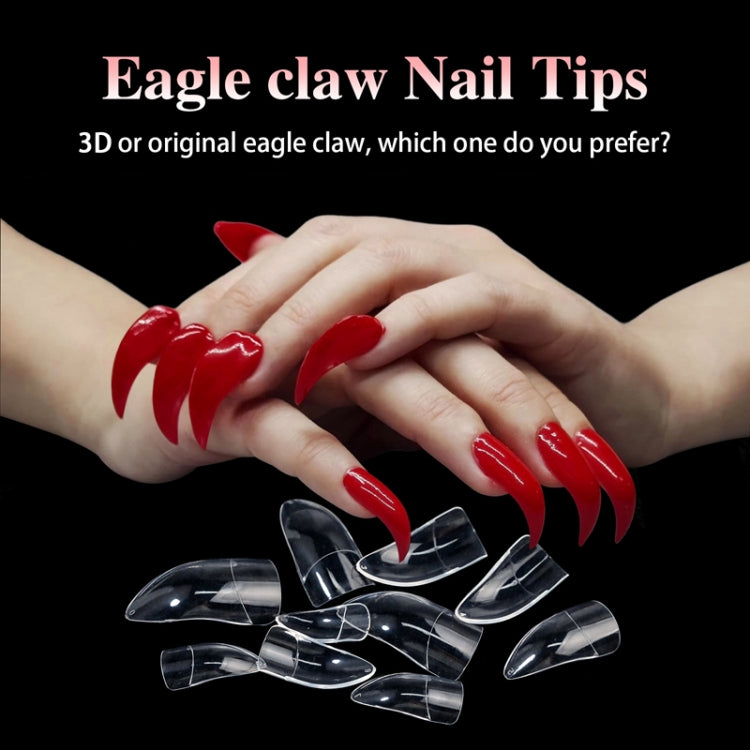 100pcs /Box Stiletto Nail Tips Halloween Style Stiletto False Eagle Claw Art Nails(Natural) - Nail Stickers by PMC Jewellery | Online Shopping South Africa | PMC Jewellery | Buy Now Pay Later Mobicred