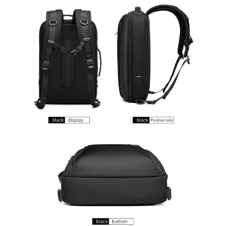 Ozuko Business Laptop USB Backpack Men Schoolbag(Black) - Backpack by ozuko | Online Shopping South Africa | PMC Jewellery | Buy Now Pay Later Mobicred