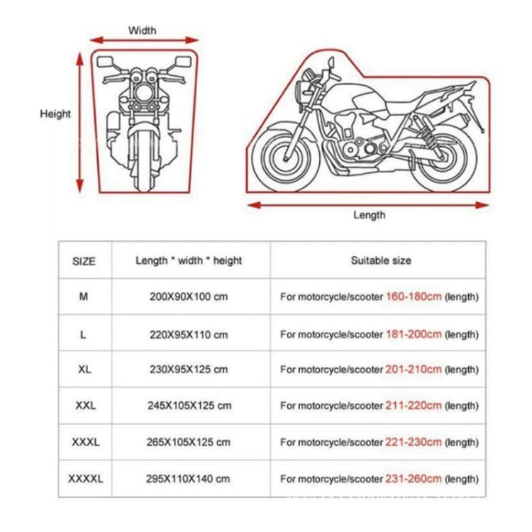 Motorcycle Rain Sun Protection Cover Oxford Cloth Dustproof With Anti-theft Buckle, Size: XXXXL - Raincoat by PMC Jewellery | Online Shopping South Africa | PMC Jewellery | Buy Now Pay Later Mobicred